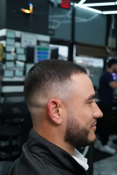 Low fade with a beard
